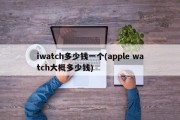 iwatch多少钱一个(apple watch大概多少钱)